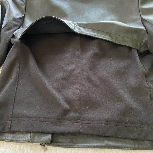 BCBGeneration Leather and Stretchy Knit Jacket Moto, Edgy, Street Style, Urban - Picture 5 of 10